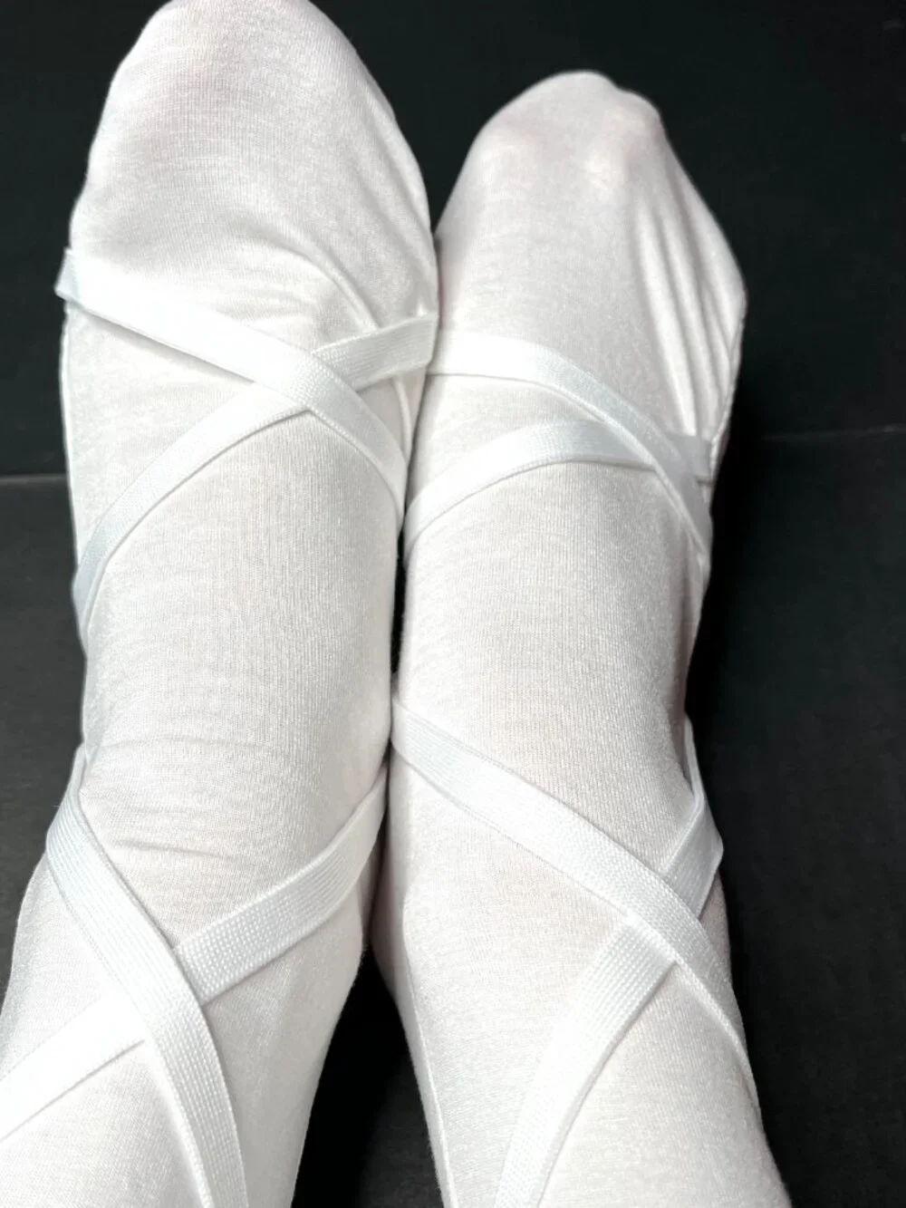 White Bandage Knee Socks OTK Mummy Costume Corset Lace Up Ballerina Halloween